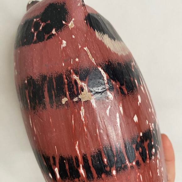 Cat Wooden Carved Handpainted Made in Indonesia 6in - Picture 8 of 10